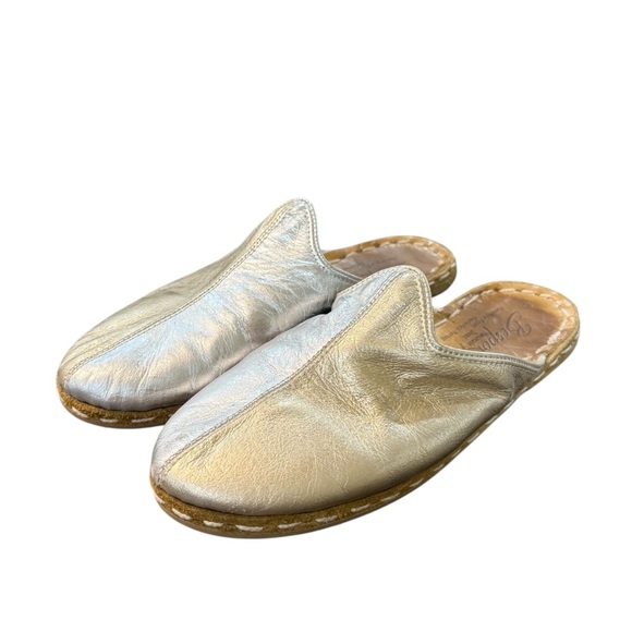 Bespoky Handmade Sabah Style Turkish Women's 2 Tone Leather Mule House Shoe 40 - Picture 1 of 8